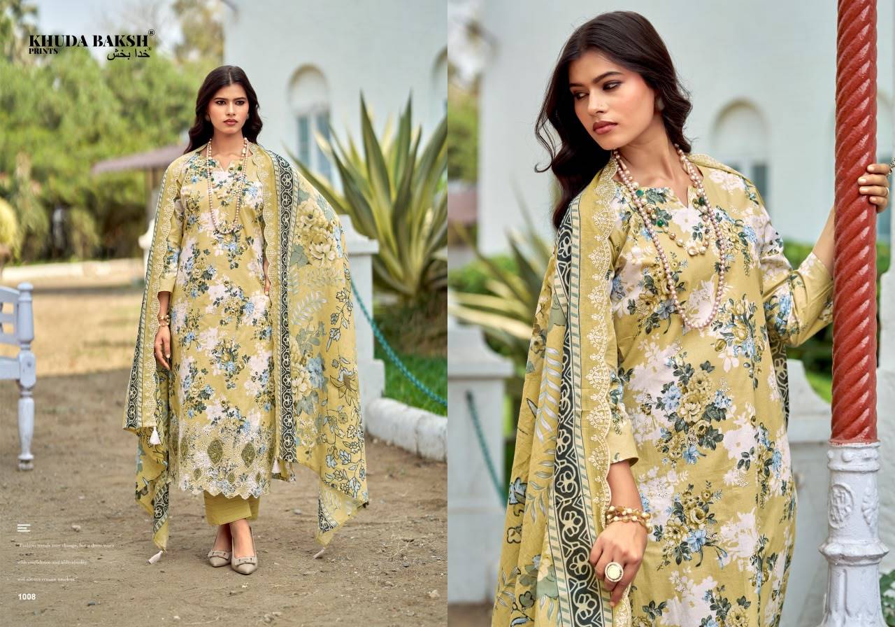 DASTAAN-E-JASHAN HITLIST By KHUDHA BAKSH 1003 To 1008 Series Beautiful Pakistani Suits Colorful Stylish Fancy Casual Wear & Ethnic Wear CHIKANKARI Embroidered Dresses At Wholesale Price